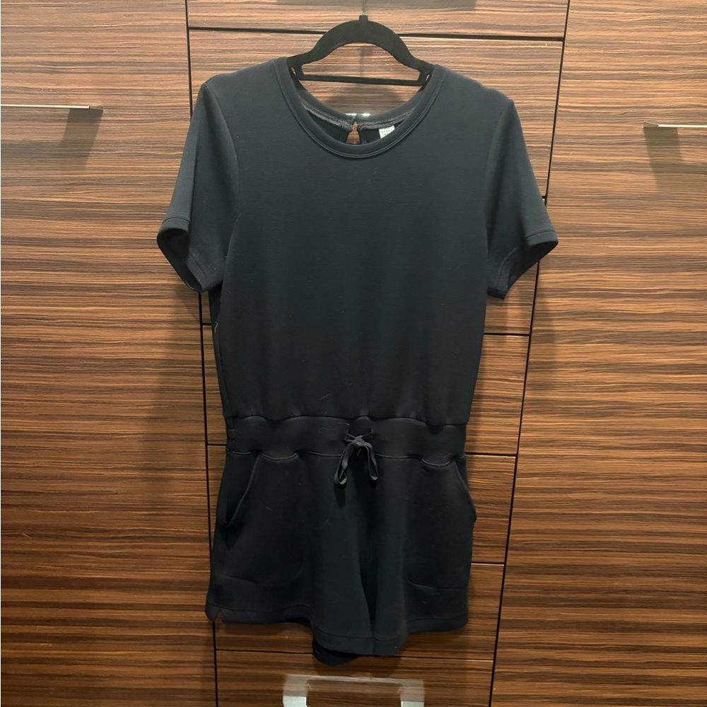 Spanx Black Short Sleeve Romper